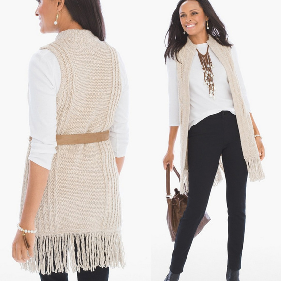 Chico's Jackets & Blazers - NWT Chico's Fringe Fran Vest  - 0 / Small / 4